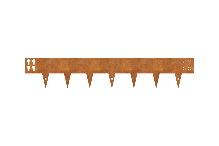 Corten Steel Lawn Edging 1075 x 100mm (Pack of 5)