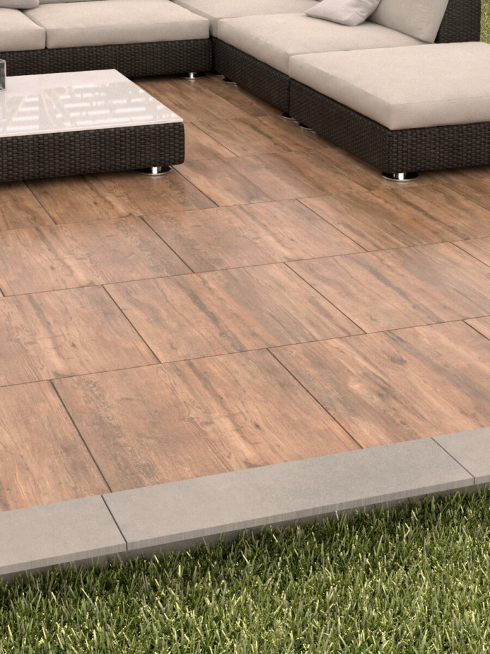 Concrete Grey Outdoor Porcelain - 800x195mm