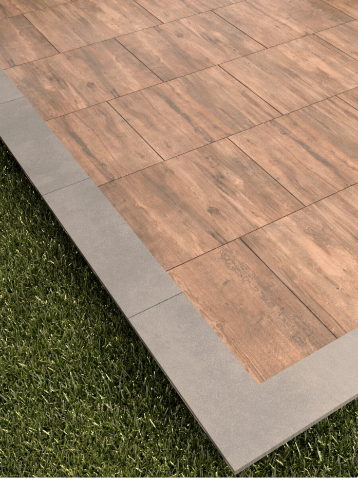 Concrete Grey Outdoor Porcelain - 800x195mm