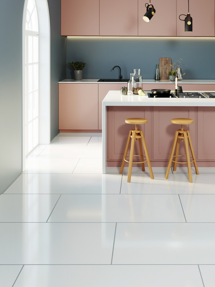 Everest White Gloss Porcelain Tile - 1200x600mm