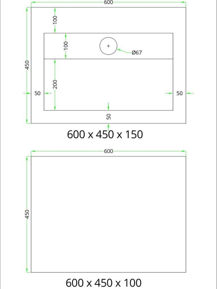 Eunoia Grey Onyx Sink and Shelf - 600mm / 800mm