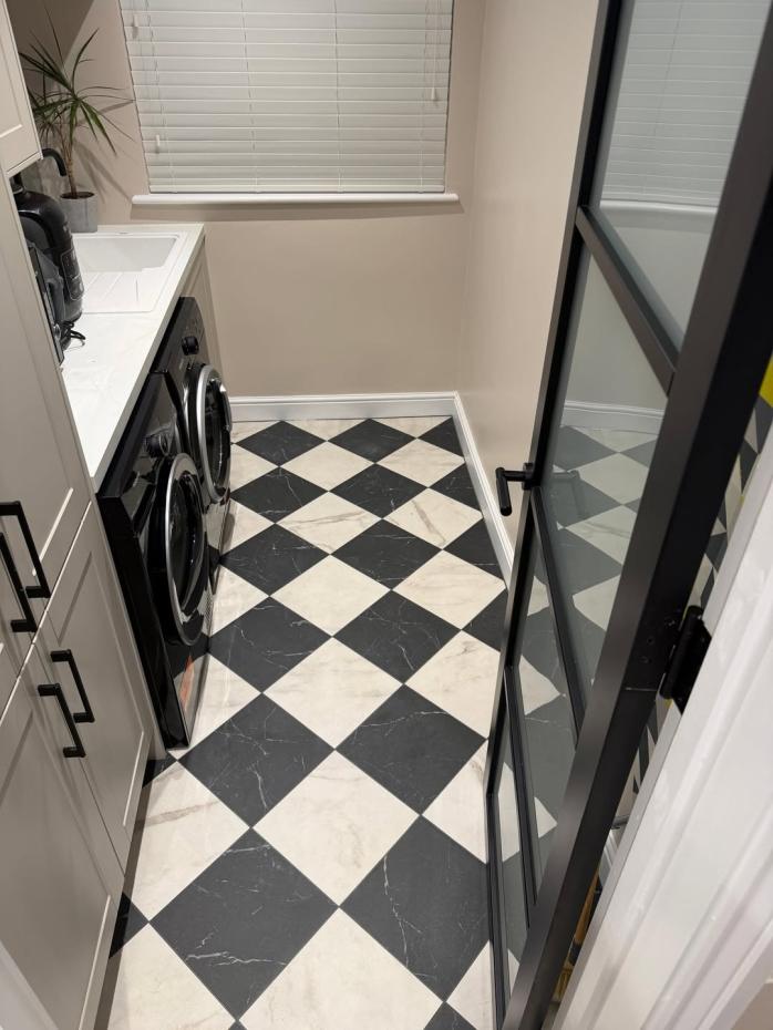 Brera Noir Italian Marble Effect Porcelain Tile - 300x300x8.5mm