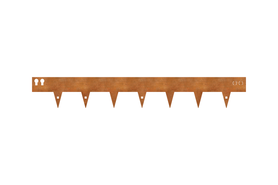 Corten Steel Lawn Edging 1075 x 75mm (Pack of 5)