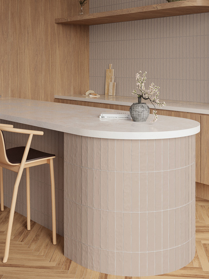 Ainsa Nude Brick Effect Matt Porcelain Tile - 250x50mm