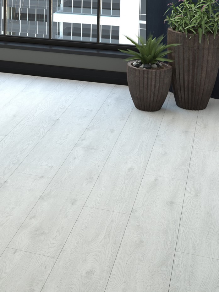 White Oak Wood Click Laminate Flooring - 1200x191x8(mm)