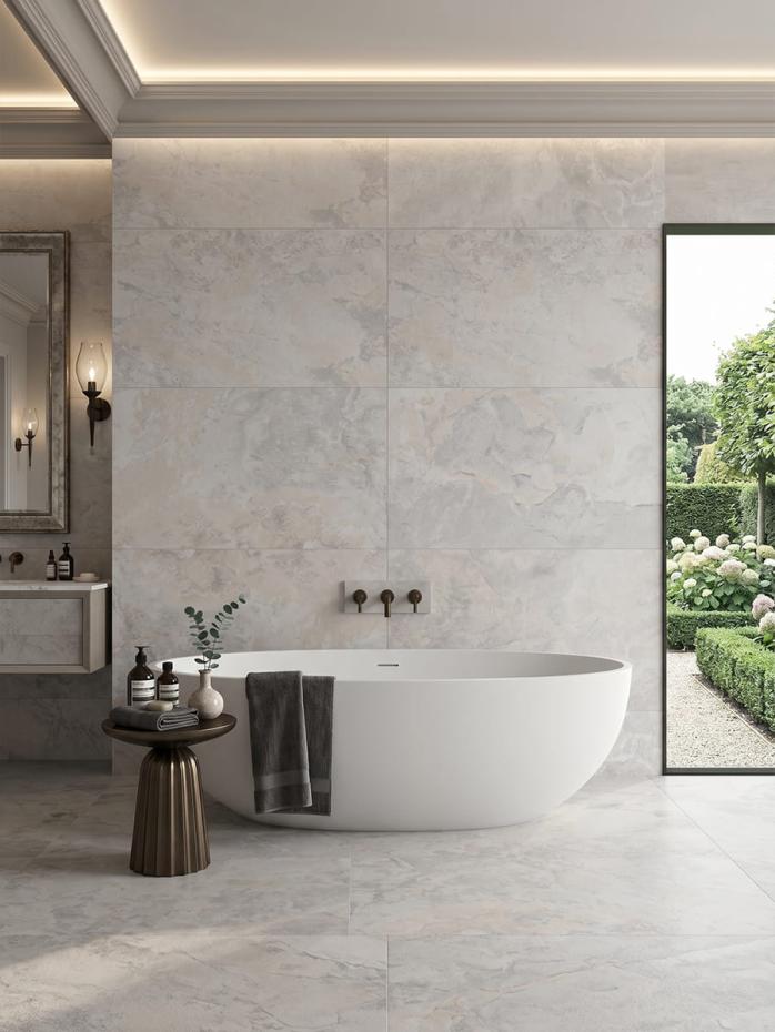 Alpine Slate Pearl Porcelain Tile - 1200x600mm