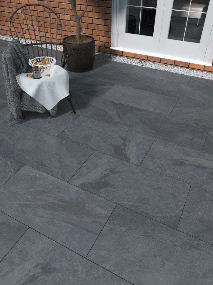 Bavaria Anthracite King Size Outdoor Slab - 1200x600x20mm