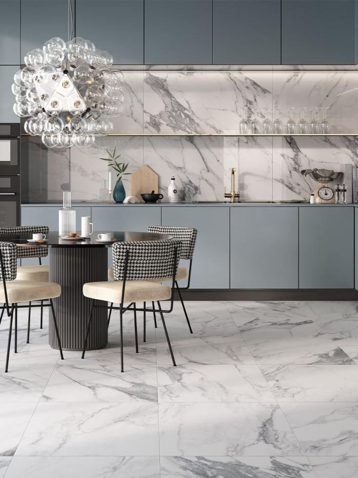 Canova Arabescato Marble Non Slip Porcelain Tiles - 600x600x12mm