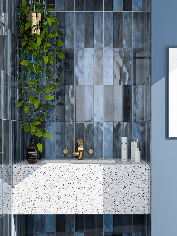 Earth Atlantic Gloss Wall Tile - 75x300mm (Last Pack)