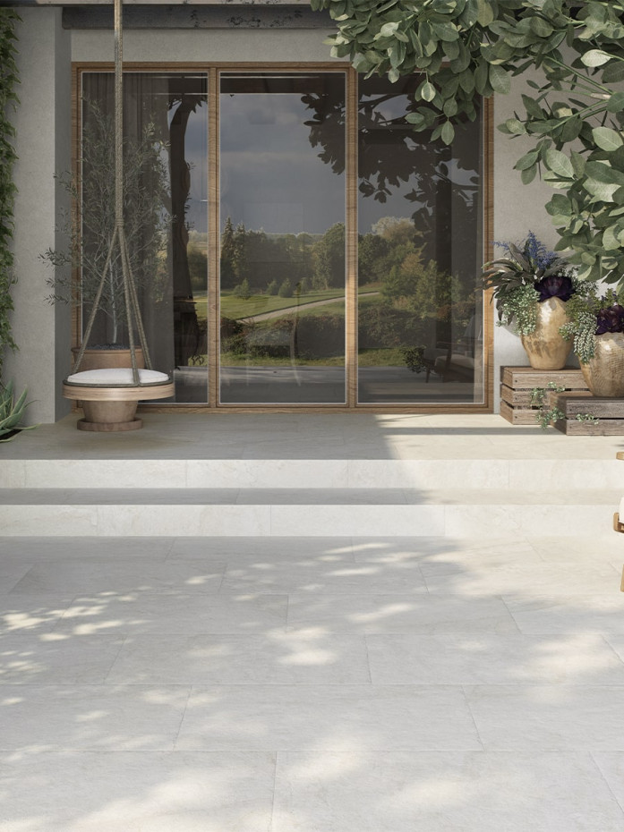 Austin White Antique Chiselled Edge Porcelain Tile - 900x600x9.5mm