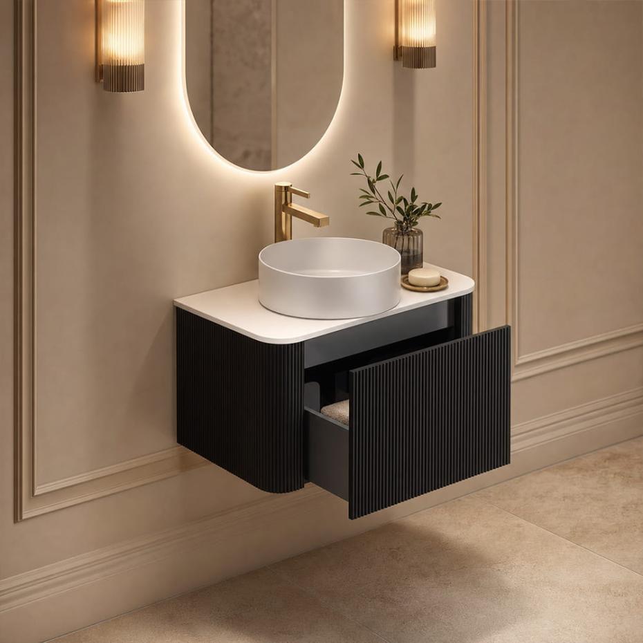 Bali Matt Black Vanity - 600mm