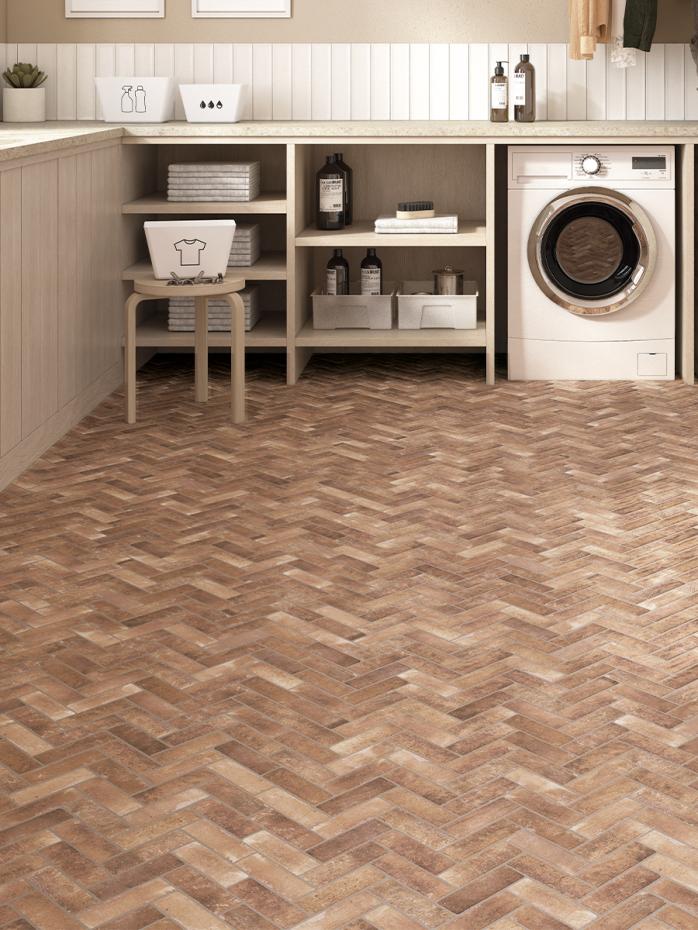 Bari Caldera Herringbone Tile - 600x400x12mm