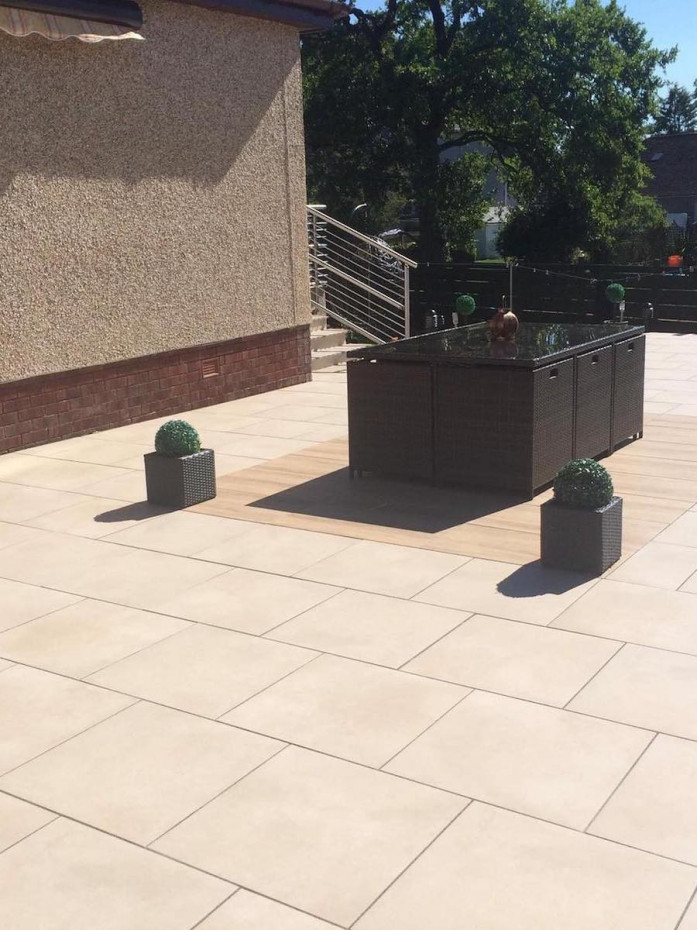 Beige Sawn Sandstone Effect Outdoor Porcelain - 800x800x20mm (LAST PACK)