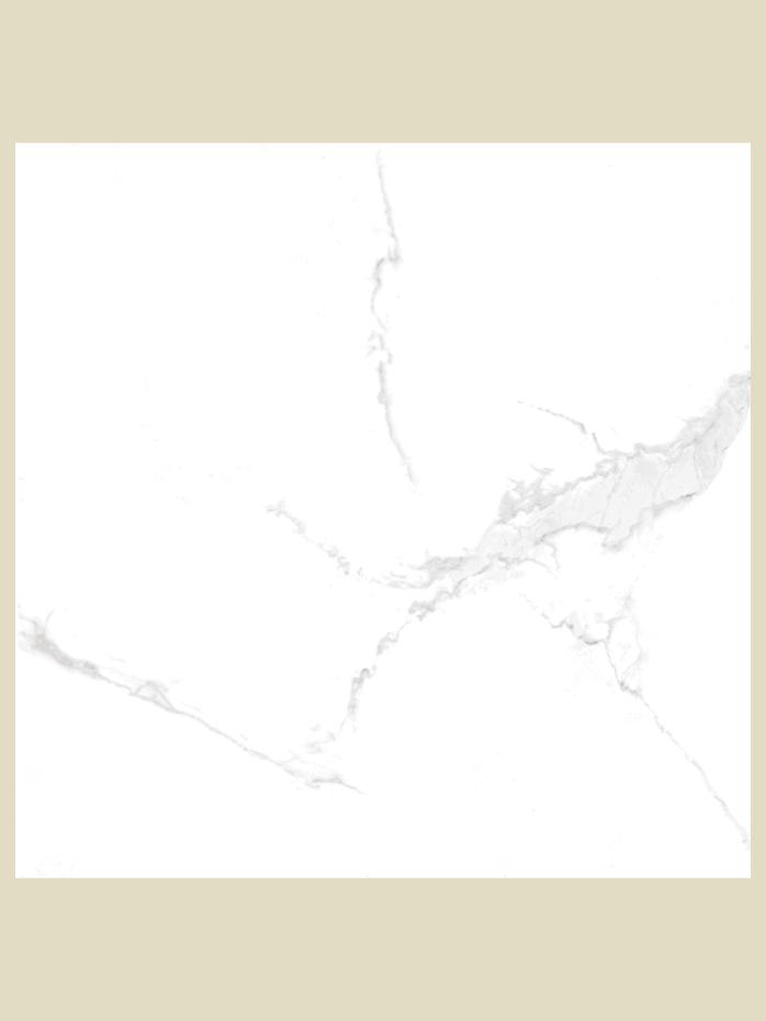 Bianco Marble Effect Polished Porcelain Tile - 600x600mm