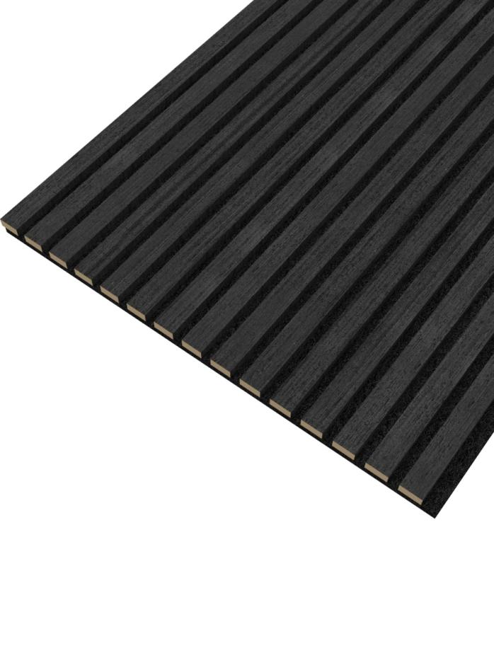 Black Oak Acoustic Wood Wrapped Wall Panels - 2400x600x21mm