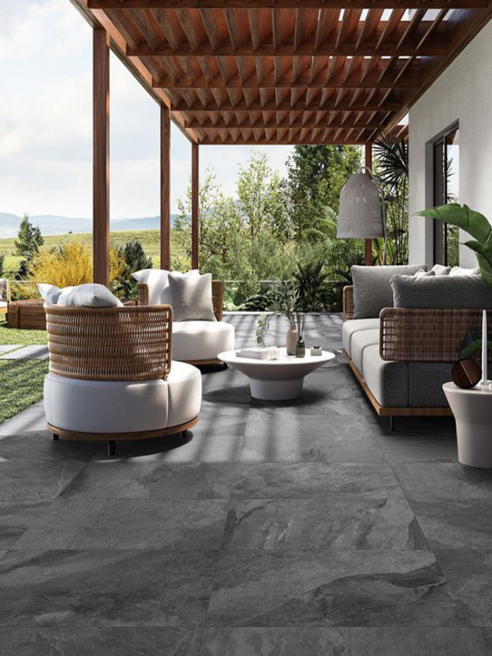 Brazil Slate Effect Outdoor Porcelain Tiles - 900x600x20mm