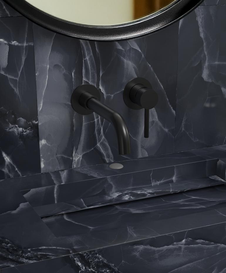 Black Onyx Sink and Shelf - 750mm