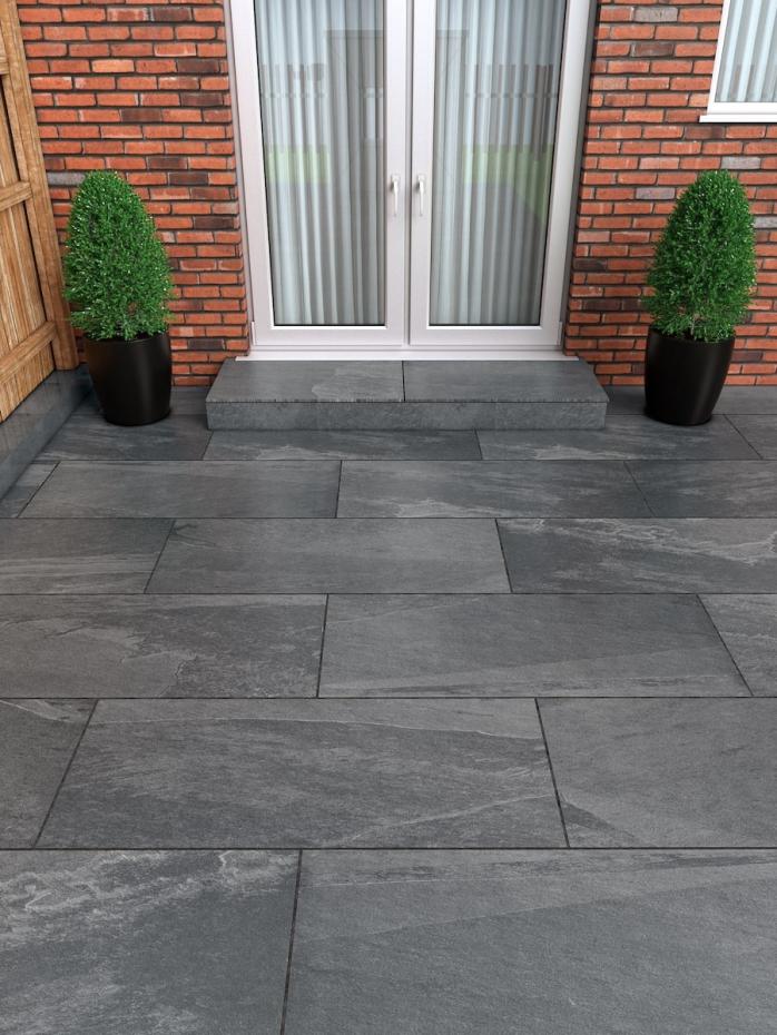Brazil Slate Effect Outdoor Porcelain Tiles - 1200x600x20mm
