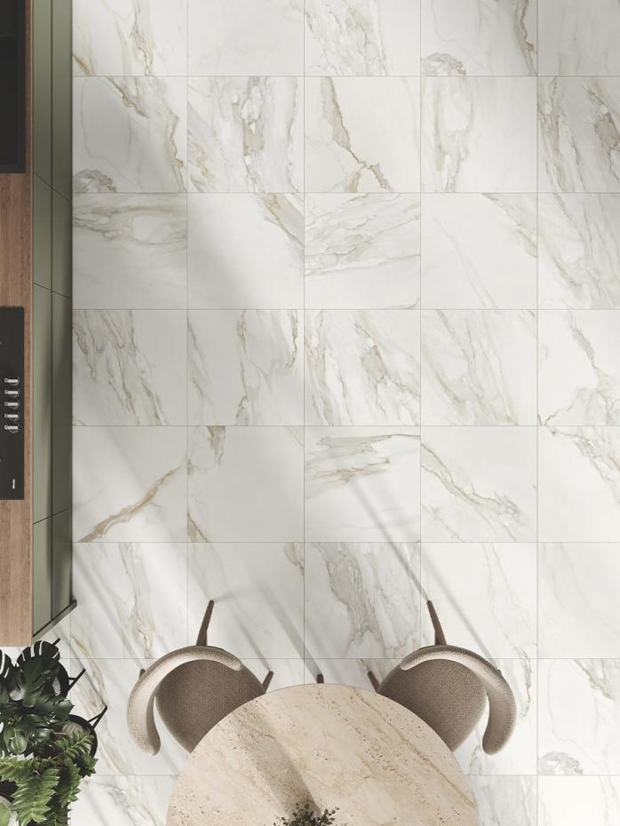 Calacatta Gold Floor and Wall Matt Porcelain Tiles - 600x600x8mm