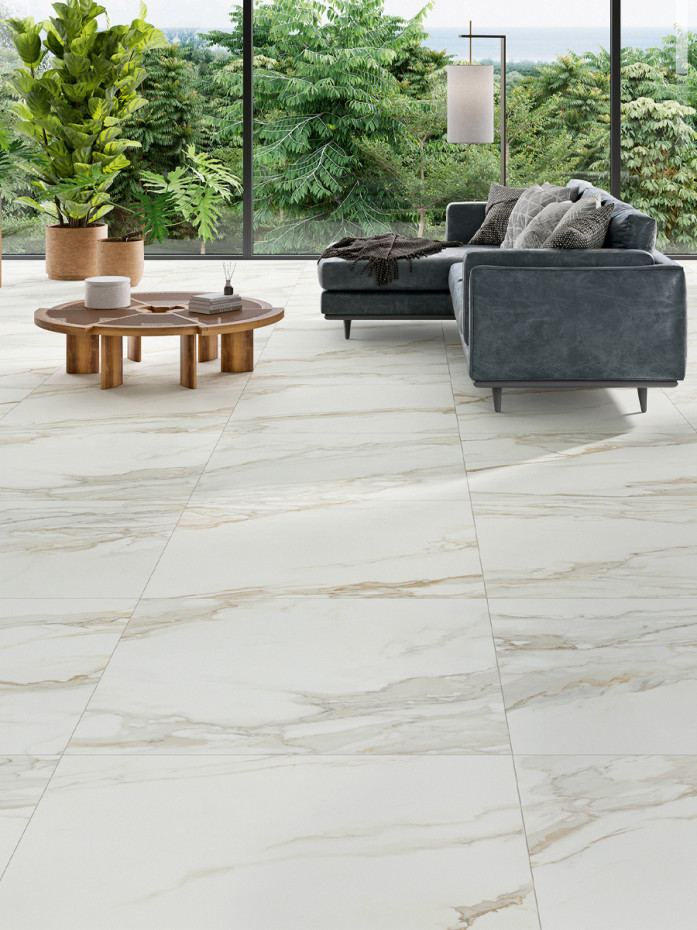 Calacatta Gold Satin Floor and Wall Porcelain Tile - 600x600mm