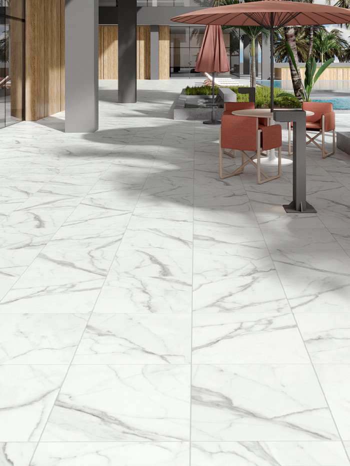 Carrara Outdoor Porcelain Tile - 600x600x20mm