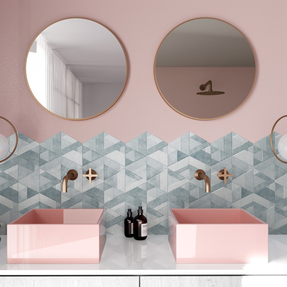 Catuni Azul Hexagon Tile - 258x290mm