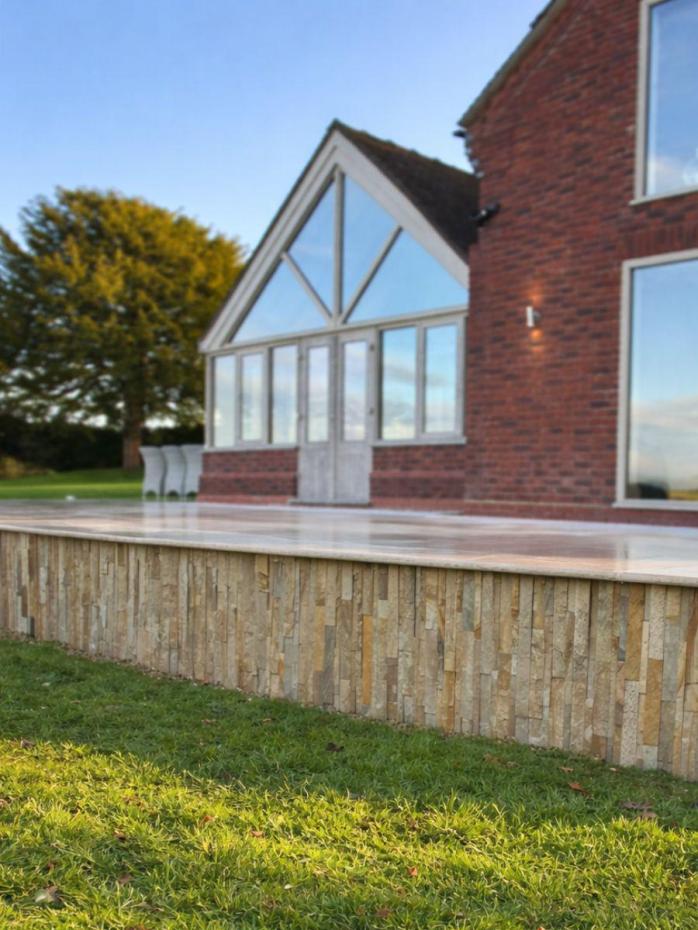 Mint Natural Sandstone Outdoor Wall Cladding - 600x150mm