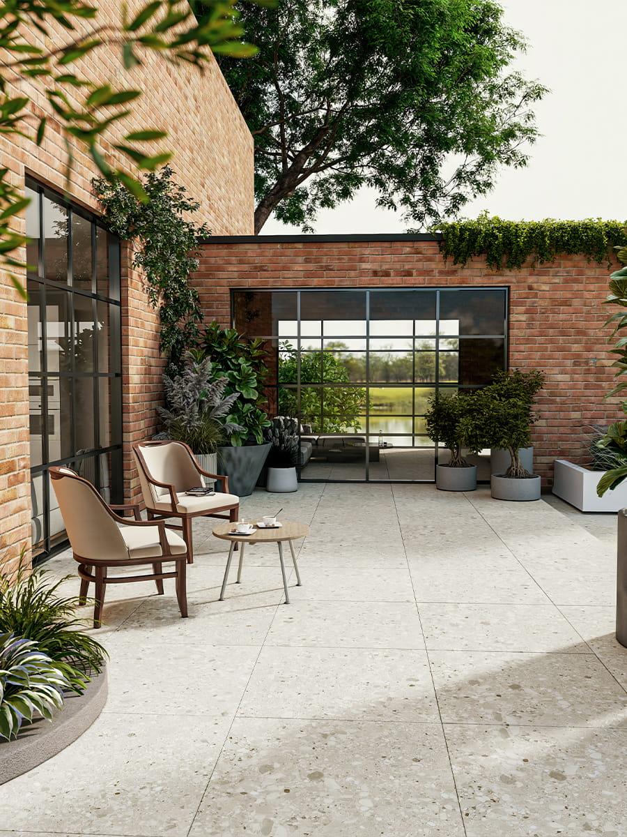 Clemon Ivory King Size Porcelain Slabs - 900x900x20mm