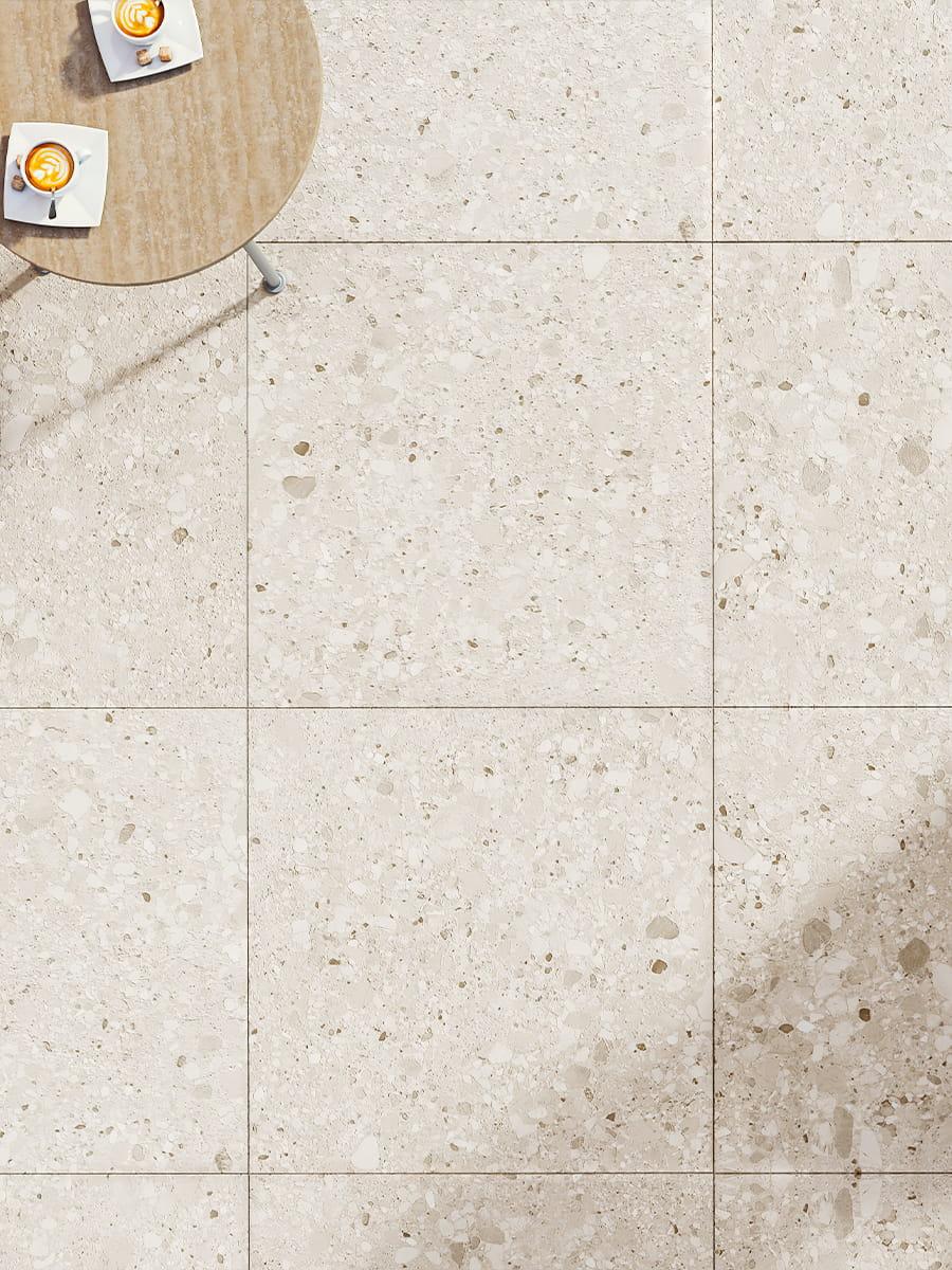 Clemon Ivory King Size Porcelain Slabs - 900x900x20mm