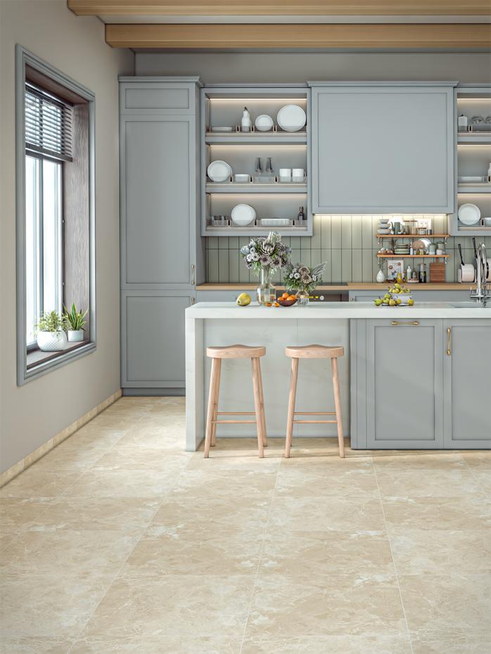 Cosmo Crema Marfil Porcelain Tile - 600x600mm