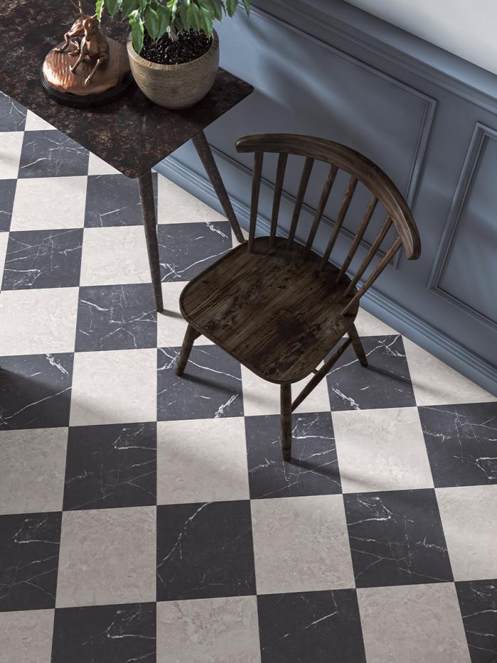 Lusso Cosmo Crema Marble Effect Porcelain Tile - 300x300x12mm