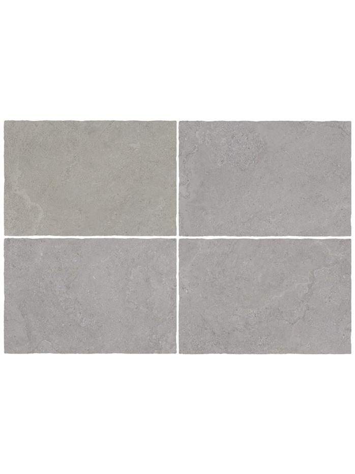 Cotswold Silver Tumbled Limestone-Effect Porcelain Paving - 910x610x20mm