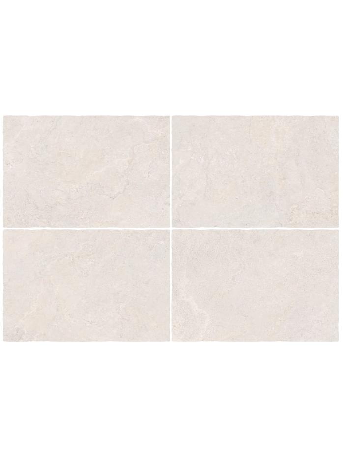 Cotswold White Tumbled Limestone-Effect Porcelain Paving - 910x610x20mm
