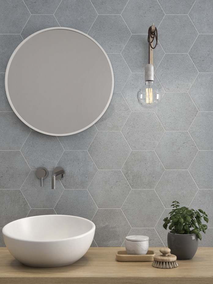 Dakar Gri Hexagon Porcelain Tile - 198x228mm (Last Pack)