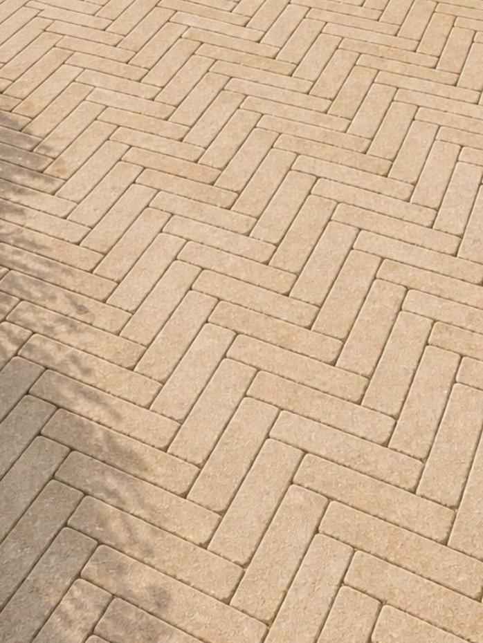 Desert Beige Limestone Slim Sett Pavers - 200x50x40mm