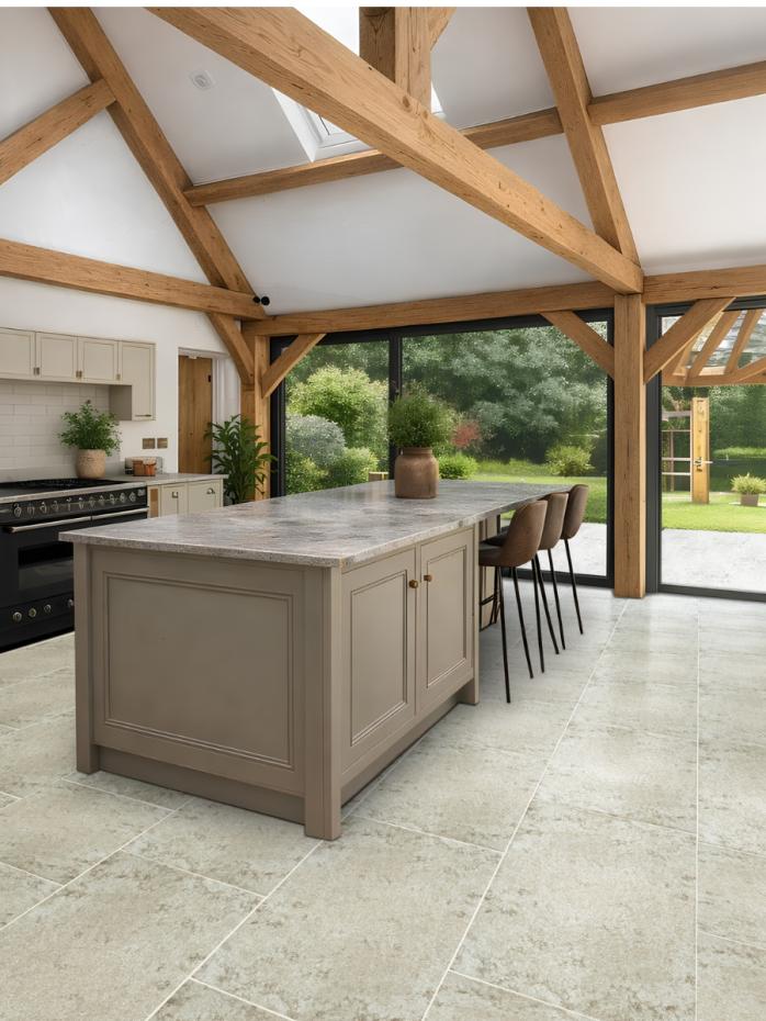 Sunny Minia Sandblasted Natural Limestone Tiles - 600xFree Lengthx15mm