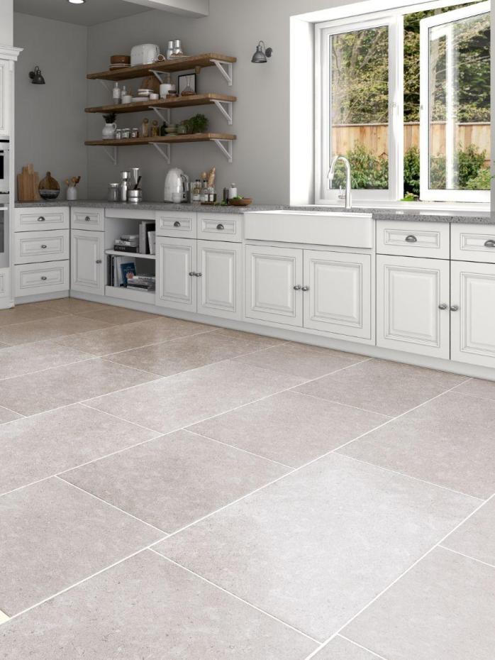 Dijon Brushed and Tumbled Natural Limestone Tiles - 600xFree Lengthx15mm
