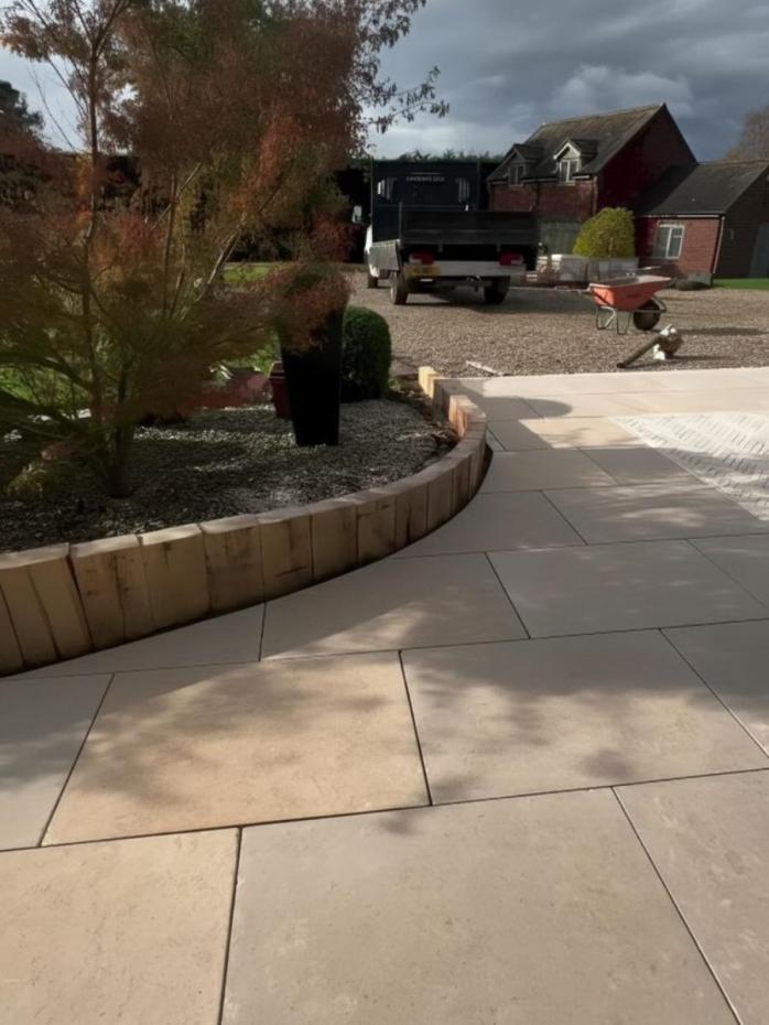 Dijon Honed & Tumbled Limestone Paving Slabs - 900x600x30mm