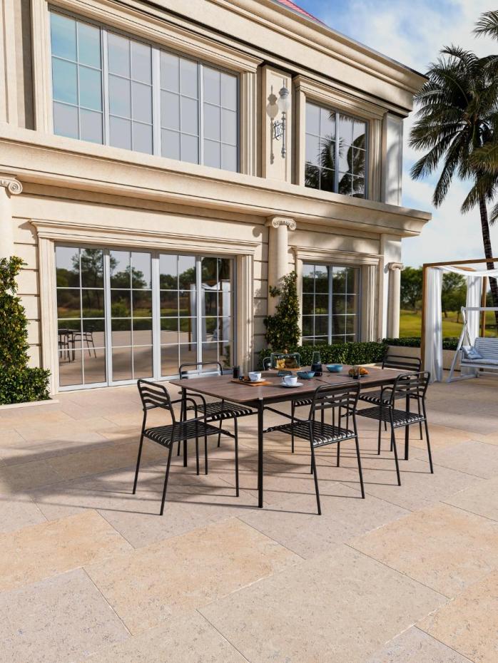 Dijon Antique Chiselled Edge Porcelain Paving Slab - 900x600x20mm