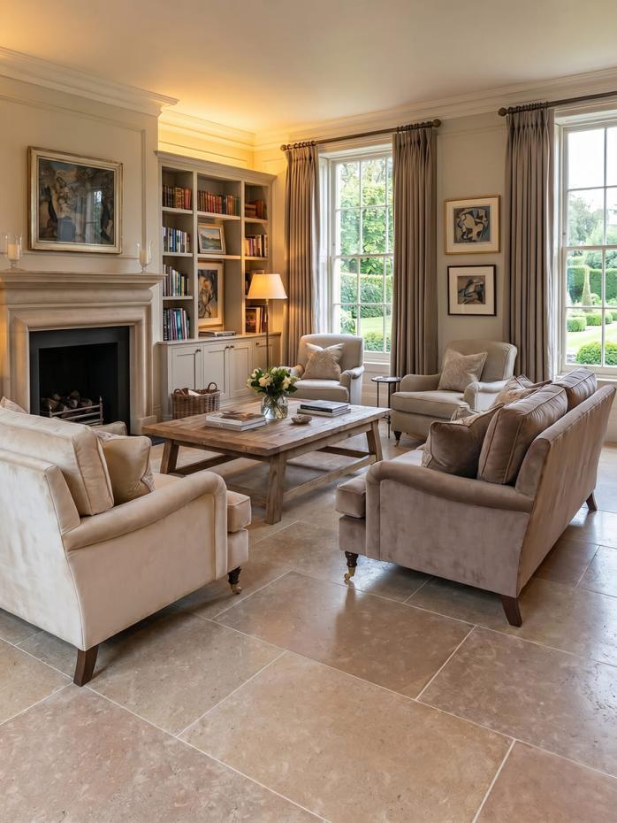 Dijon Honed and Tumbled Natural Limestone Tiles - 500xFree lengthx15mm