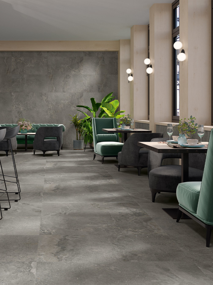 Dome Anthracite Porcelain Tile - 1200x600x9mm