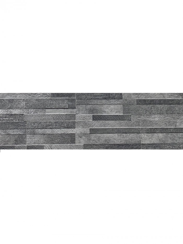 Dark Grey Split Face Effect Wall Cladding Tile - 150x610mm