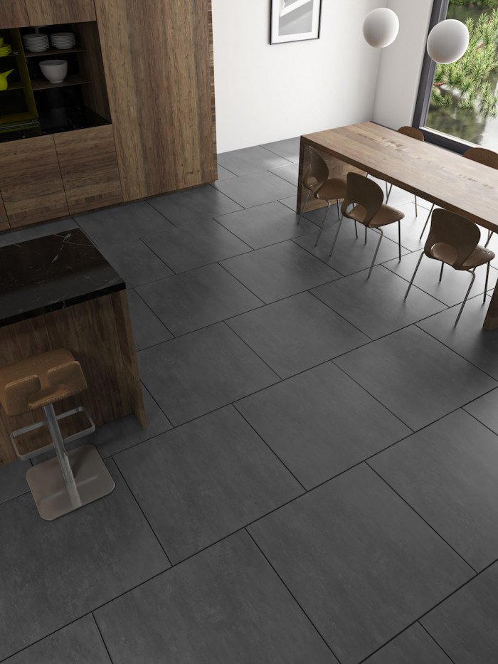 Eclipse Black Wall & Floor Tile - 800x800mm