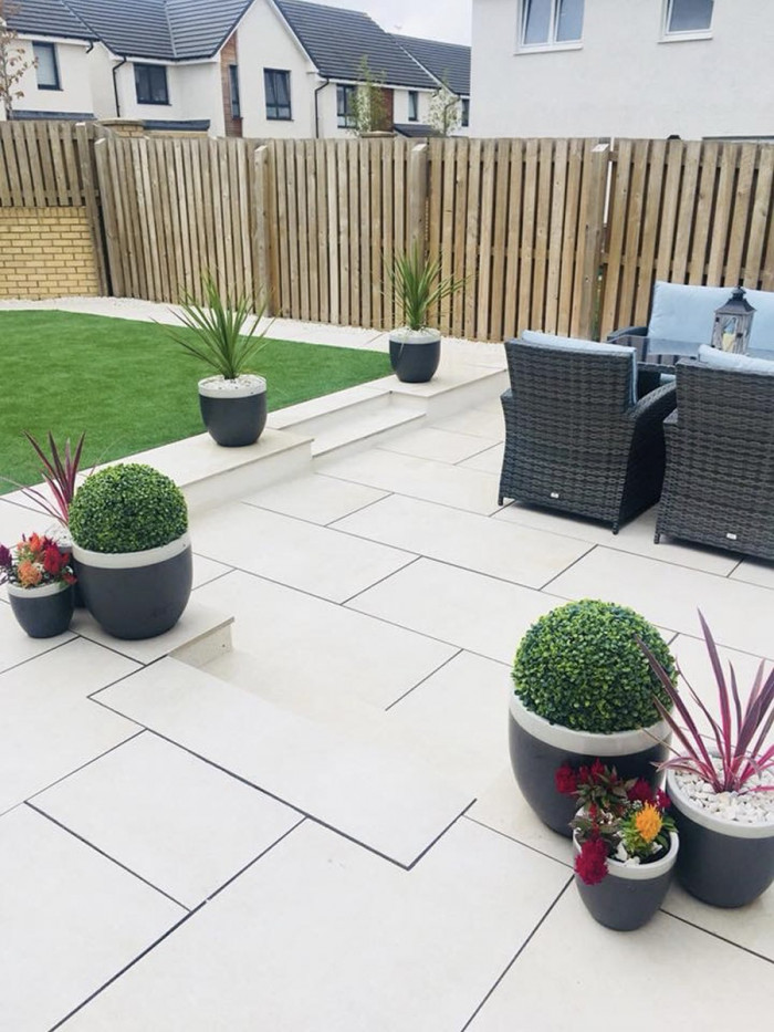 Eclipse Ivory Outdoor Porcelain Paving Slabs - 900x600x20mm