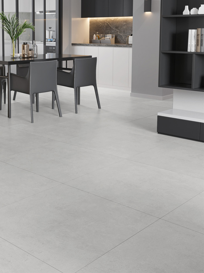 Eclipse White Porcelain Tile - 600x600mm