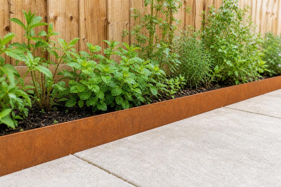 Corten Steel Lawn Edging 1075 x 75mm (Pack of 5)
