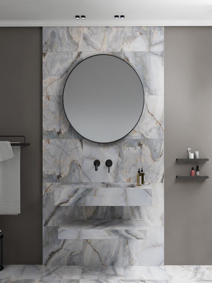 Eunoia Grey Onyx Sink and Shelf - 800mm
