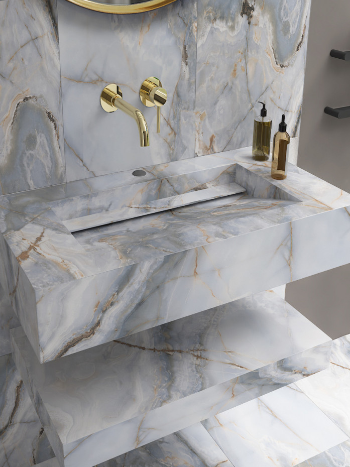 Eunoia Grey Onyx Sink and Shelf - 600mm / 800mm