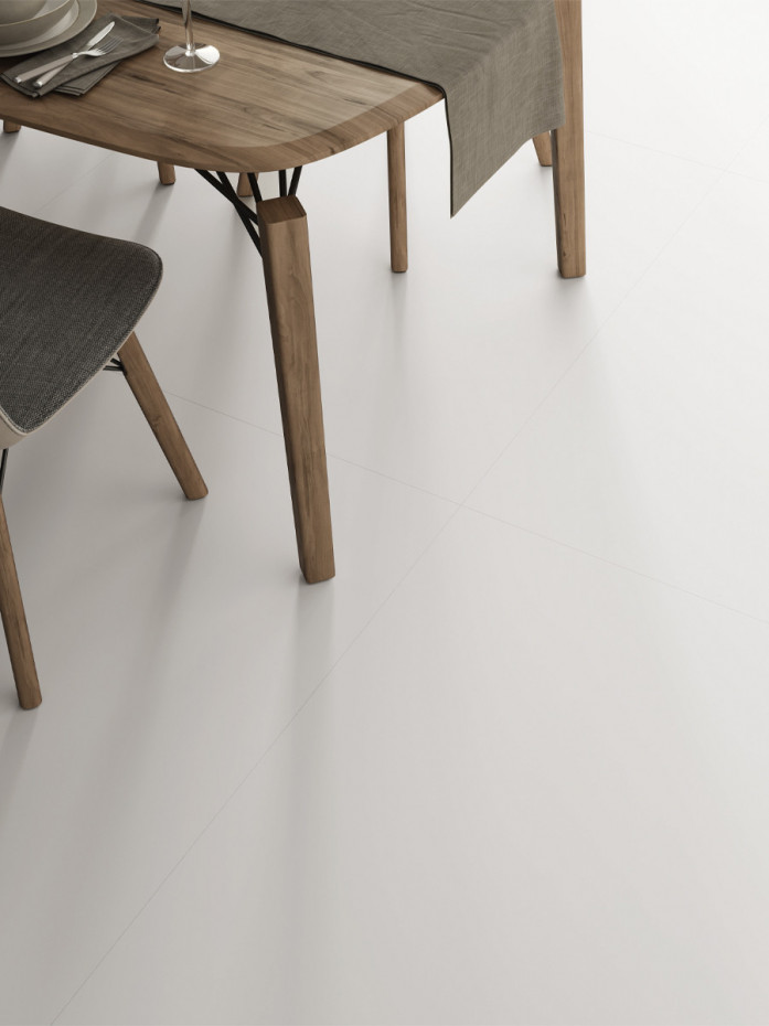 Glacier White Marble Effect Matt Porcelain Tile - 800x800mm