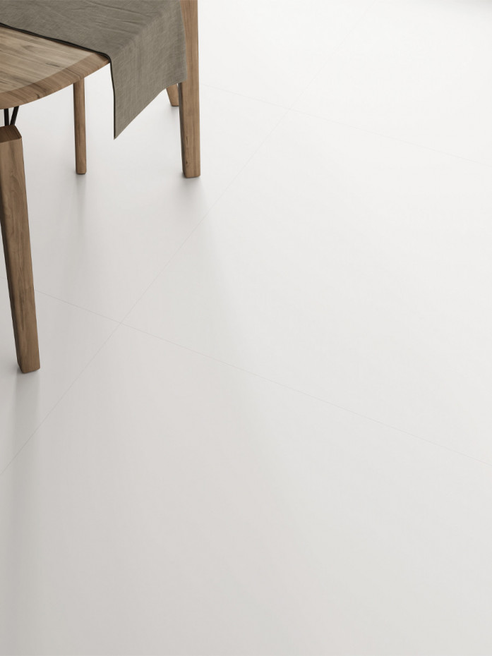 Glacier White Marble Effect Matt Porcelain Tile - 800x800mm